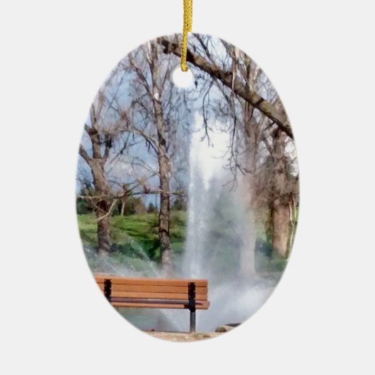 Park Bench Keramisch Ornament (Voorkant)