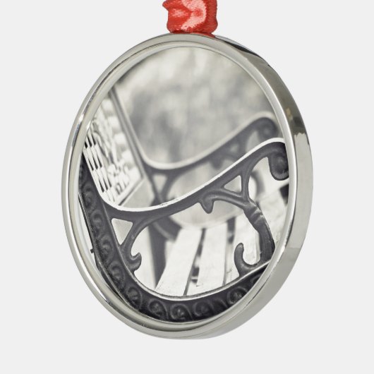 Park bench metalen ornament (Links)