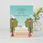 Park Bench Save the Date Notice Kaart (Staand voorkant)