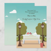 Park Bench Save the Date Notice Kaart (Voorkant / Achterkant)