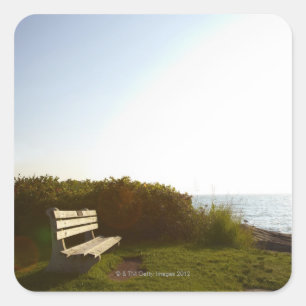 Park Bench Vierkante Sticker