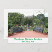 Park Benches in Munsinger Clemens Gardens Briefkaart (Voorkant / Achterkant)
