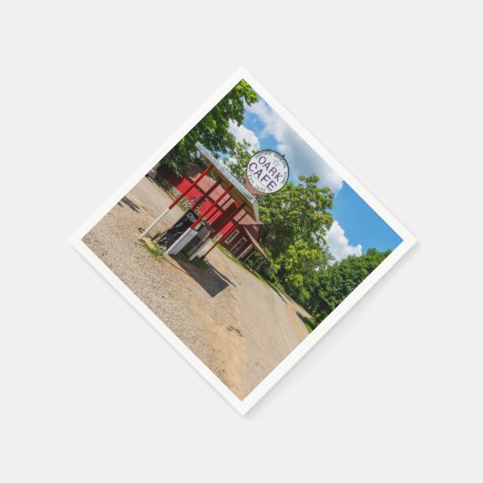 Park benzinestation papieren servetten (Hoek)