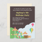 Park Birthday Invitation Kaart (Voorkant / Achterkant)
