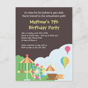 Park Birthday Invitation Kaart