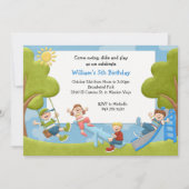 Park Birthday Party Invitation Kaart (Voorkant)