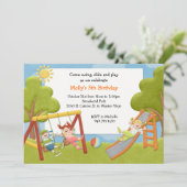 Park Birthday Party Invitation Kaart (Staand voorkant)