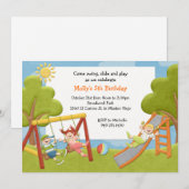 Park Birthday Party Invitation Kaart (Voorkant / Achterkant)