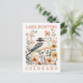 Park Bunting Bird of Colorado Verenigde Staten Rei Briefkaart (Staand voorkant)