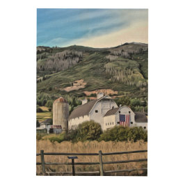 Park City Historic Barn van Leslie Harlow Hout Afdruk