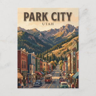 Park City Historische Main Street Utah Briefkaart