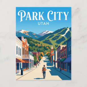 Park City Hoofdstraat USA Briefkaart
