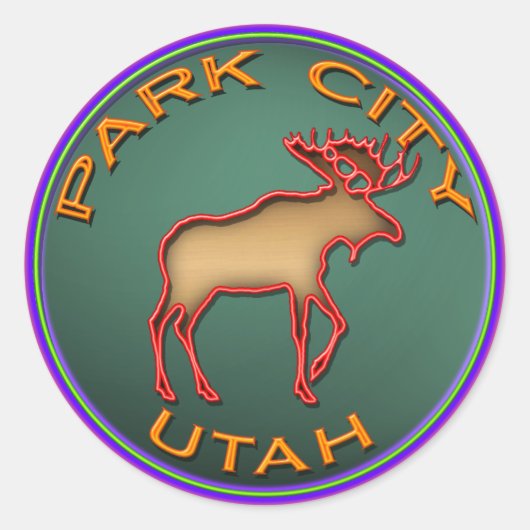 Park City Moose Medallion Sticker (Voorkant)
