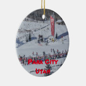 Park City Panorama kerst Keramisch Ornament (Rechts)