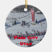Park City Panorama kerst Keramisch Ornament (Voorkant)
