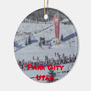 Park City Panorama kerst Keramisch Ornament
