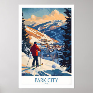 Park City Ski Muurkunst Ski Poster 1