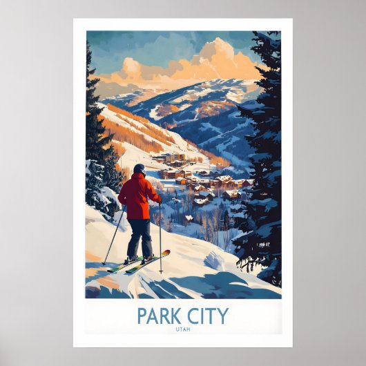 Park City Ski Muurkunst Ski Poster 1 (Voorkant)