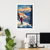 Park City Ski Muurkunst Ski Print 1 (Thuiskantoor)