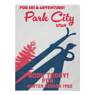 Park City Ski vintage poster