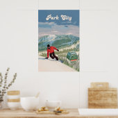 Park City Snowboarden Reisposter Poster (Keuken)