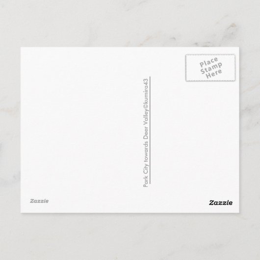 PARK CITY, UT BRIEFKAART (Achterkant)