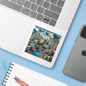 Park City Utah 3 inch Vinyl Sticker (Laptop met iPhone)