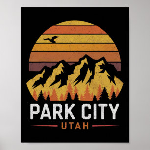 Park City Utah Bergen Ski Wandelen Kampeer Trip S Poster