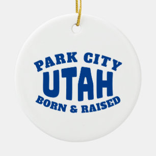 Park City Utah Born en Raised Keramisch Ornament