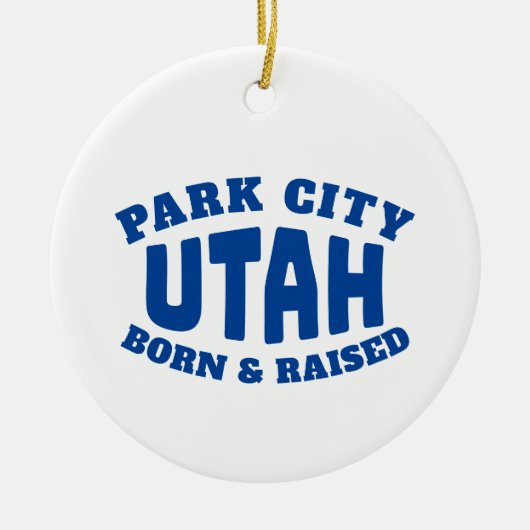 Park City Utah Born en Raised Keramisch Ornament (Voorkant)