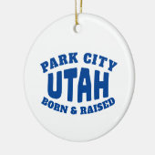 Park City Utah Born en Raised Keramisch Ornament (Links)