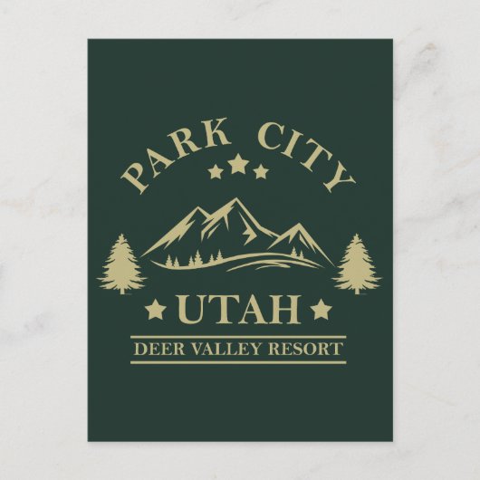 Park City Utah Briefkaart (Voorkant)