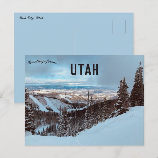 Park City Utah Briefkaart (Voorkant / Achterkant)