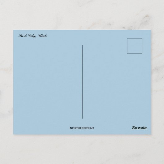 Park City Utah Briefkaart (Achterkant)