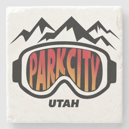 Park City Utah Collectible Marble Onderzetter (Voorkant)