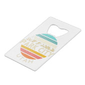 Park City Utah Creditkaart Flessenopener (Achterkant Gekanteld)