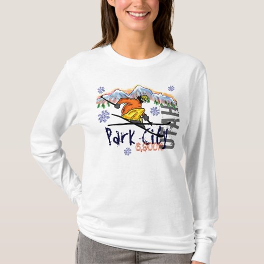 Park City Utah dameskihoodie T-shirt (Voorkant)