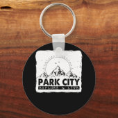 Park City Utah Exken en live verdringing Sleutelhanger (Voorkant)