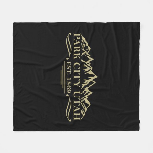 Park City Utah Fleece Deken (Voorkant (Horizontaal))