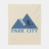 Park City Utah Fleece Deken (Voorkant)