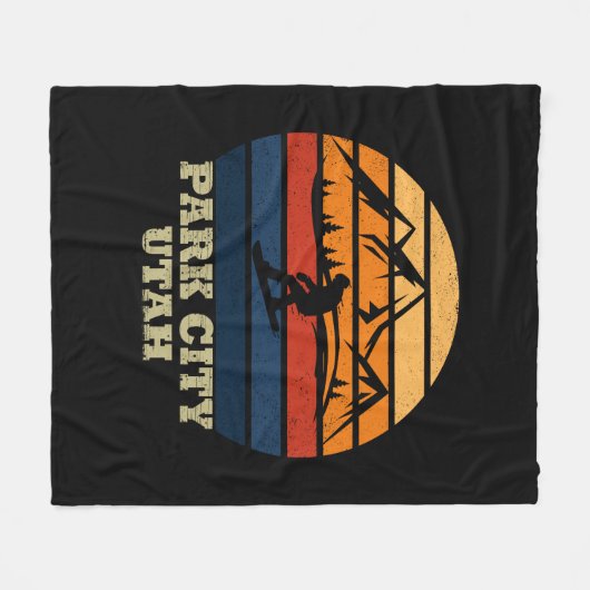 Park City Utah  Fleece Deken (Voorkant (Horizontaal))