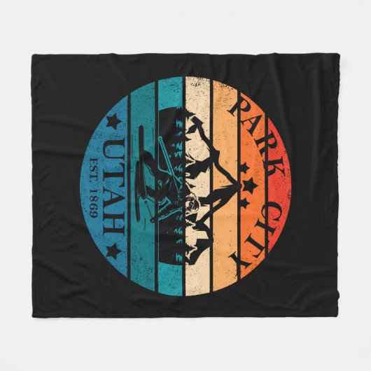 Park City Utah  Fleece Deken (Voorkant (Horizontaal))