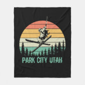 Park City Utah Fleece Deken (Voorkant)
