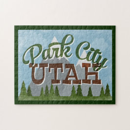 Park City Utah Fun Retro Snowy Mountains Legpuzzel