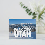  Park City Utah Fun Vintage Snowy Mountains Briefkaart (Staand voorkant)