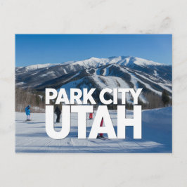  Park City Utah Fun Vintage Snowy Mountains Briefkaart