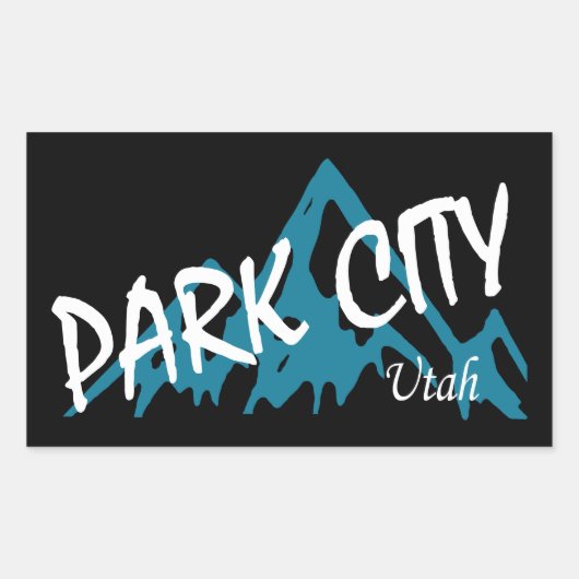 Park City Utah-gebergte Rechthoekige Sticker (Voorkant)