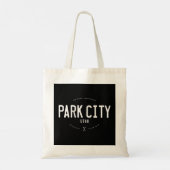 Park City Utah Grafisch Onderdruk  Ski Pull Tote Bag (Achterkant)
