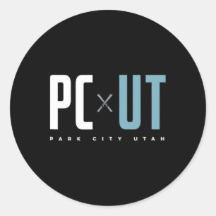 Park City Utah Graphic Ski Ronde Sticker