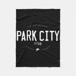 Park City Utah Graphic Verdrietig  Snowboar Fleece Deken